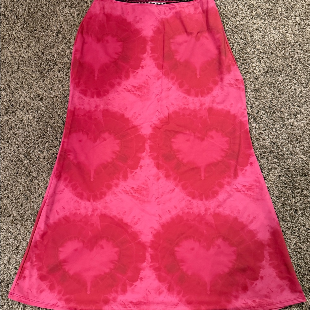 Pink Tie-Dye Heart Skirt